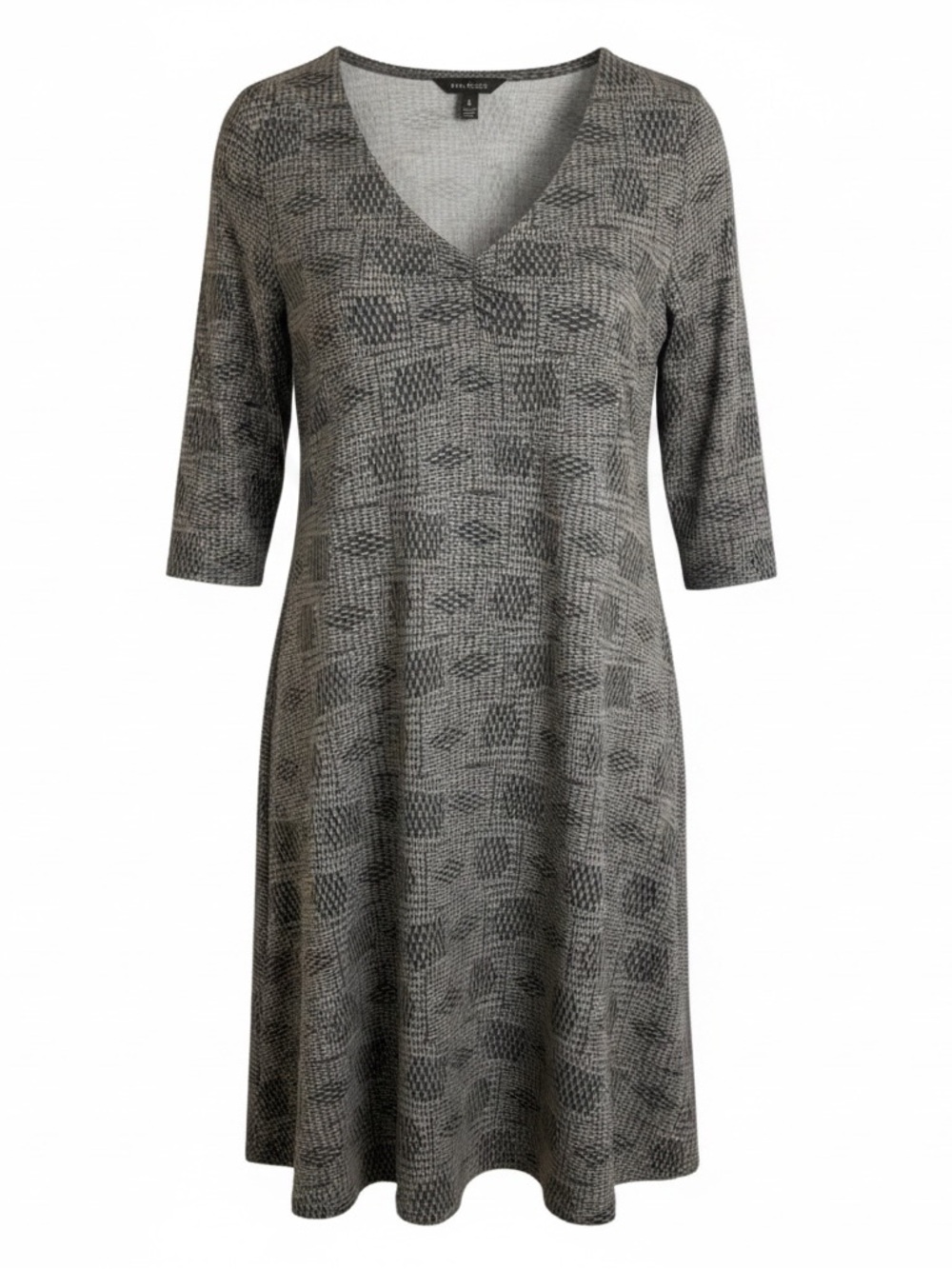 Toad&Co Taupe Career Casual 3/4 Sleeve Dress, Size Large